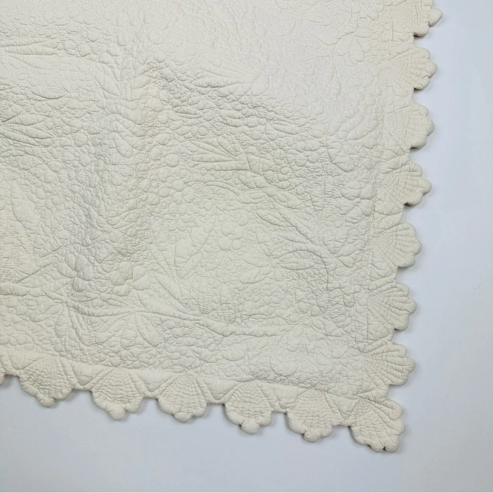 Linen Source Ivory Quilted Cotton Euro Sham Pillow Case